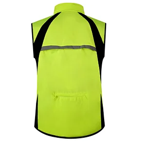 Wholesale Custom Men sleeveless waterproof Running Cycling Vest Reflective Windproof Safety Bike Vest cycling waistcoat