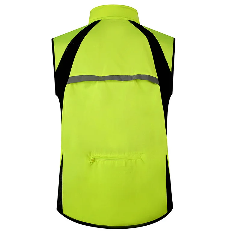 Wholesale Custom Men sleeveless waterproof Running Cycling Vest Reflective Windproof Safety Bike Vest cycling waistcoat