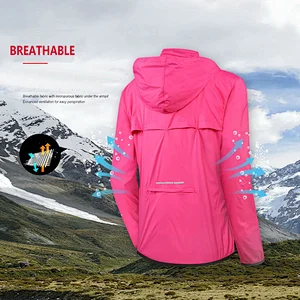 Factory customize outdoor Rainproof women cycling raincoat waterproof bike jacket perspiration windproof women cycling jacket