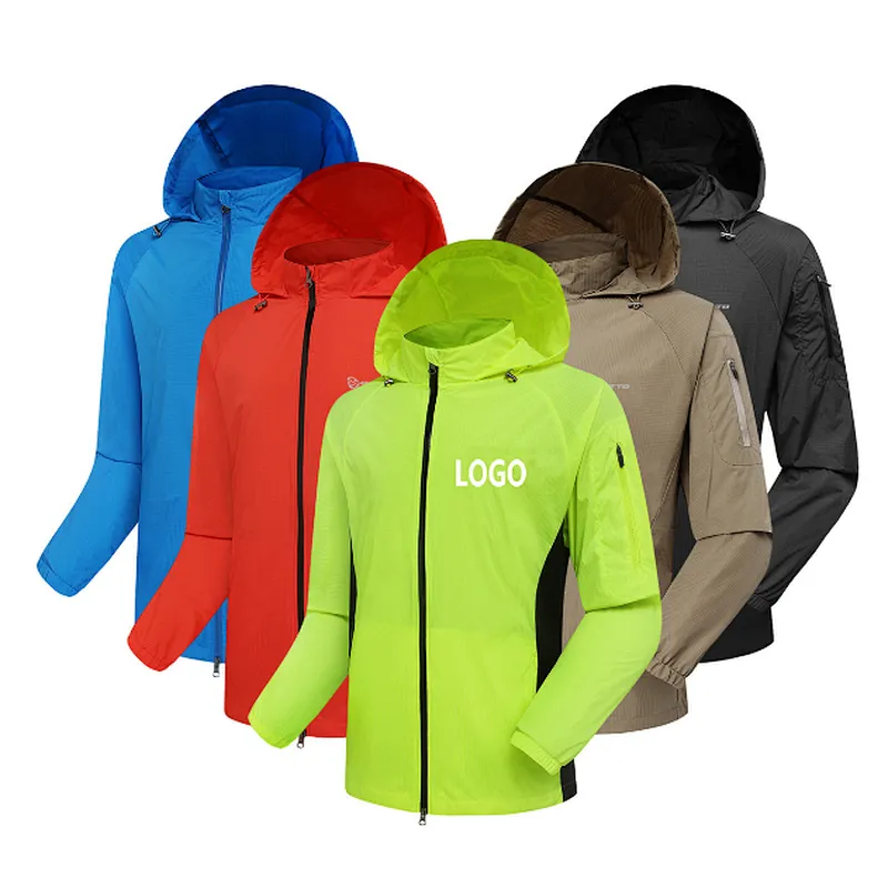 Factory Wholesale waterproof men cycling jacket customize Windbreaker outdoor hiking Jacket windproof windbreaker jacket