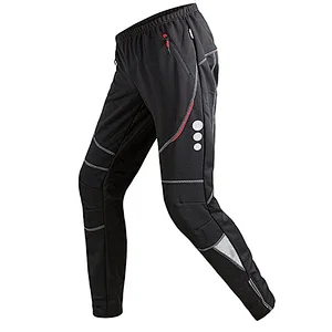Wholesale Winter Fleece Warm Mens Outdoor Mountain Bike Pants Windproof warm Cycling Pants Waterproof Breathable Thermal MTB Cycling Pants