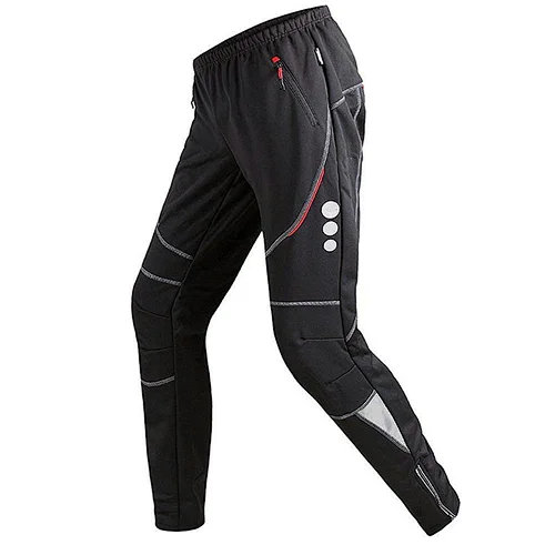 Wholesale Winter Fleece Warm Mens Outdoor Mountain Bike Pants Windproof warm Cycling Pants Waterproof Breathable Thermal MTB Cycling Pants