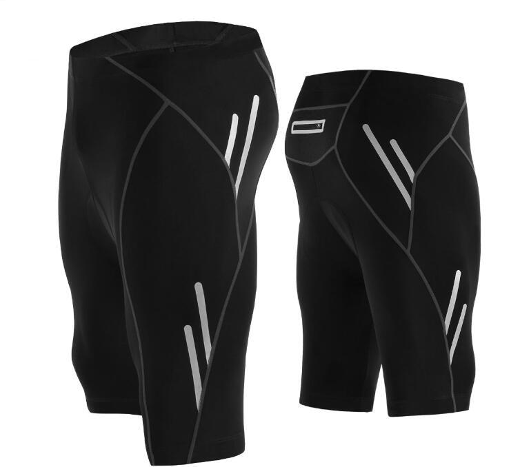 Factory Breathable Quick Dry Moisture wicking Mens reflective Padded Cycling Shorts zipper pocket Padded Mountain Bike Shorts