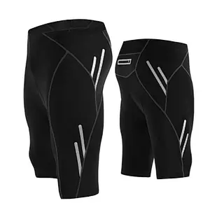 Factory Breathable Quick Dry Moisture wicking Mens reflective Padded Cycling Shorts zipper pocket Padded Mountain Bike Shorts