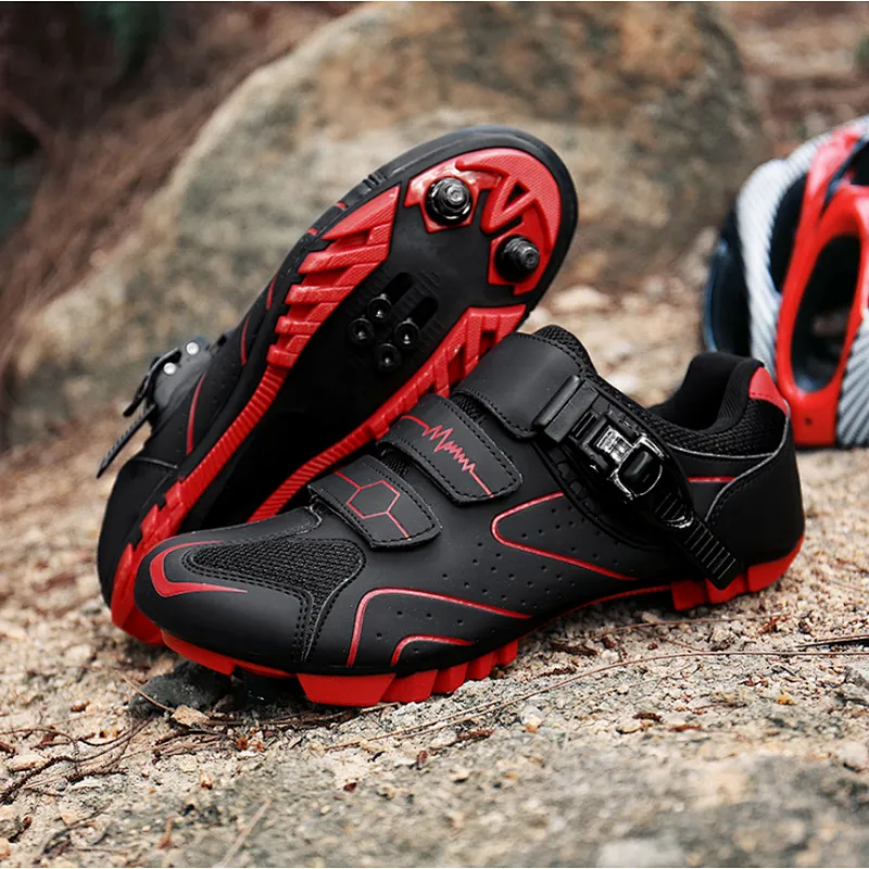 Mountain lock riding shoes outdoor road mountain bike antiskid power cycling Shoes MTB Road Lock Bike Shoes
