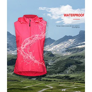 Custom sun uv protection windproof women cycling jacket Waterproof Raincoat Hooded removable sleeves Cycling Bike Windbreaker