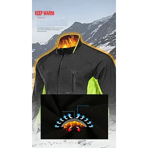 Factory Custom Winter Windpoof Men Cycling Jacket with Inner Fleece Warm Thermal Custom Bike Jacket Waterproof Cycling Jacket