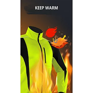 Factory Custom OEM Winter Windpoof Cycling Jacket Inner Fleece Warm UP Thermal Softshell Bike Jacket Waterproof OEM Bike Jacket