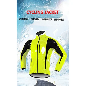 Factory Custom OEM Winter Windpoof Cycling Jacket Inner Fleece Warm UP Thermal Softshell Bike Jacket Waterproof OEM Bike Jacket