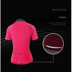Factory Moisture Wicking Quick Dry Women Short Sleeves Cycling Jersey Bike Jersey Logo Customize Girls Cycling Shirt Bike Shirt