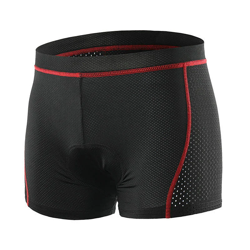 Factory Wholesale Breathable Moisture Wicking Cycling Underwear Mens 3D Silicone Gel Padded Bike Underwear Cycling Shorts