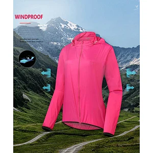 Factory customize outdoor Rainproof women cycling raincoat waterproof bike jacket perspiration windproof women cycling jacket