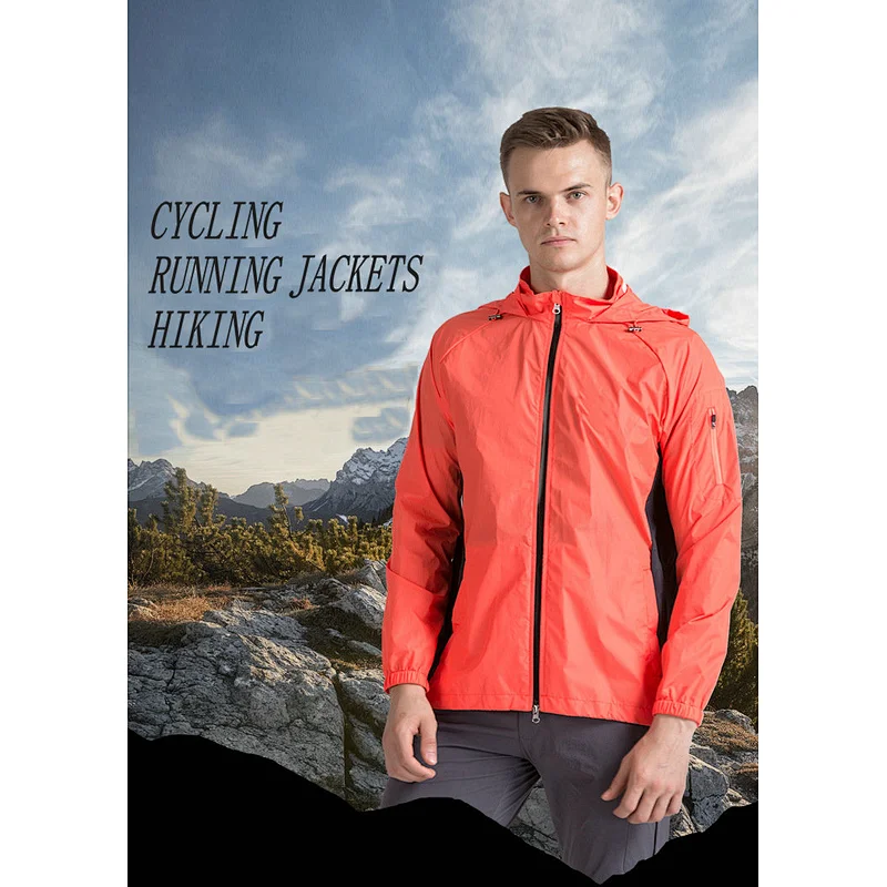 Factory Wholesale waterproof men cycling jacket customize Windbreaker outdoor hiking Jacket windproof windbreaker jacket