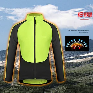 factory custom winter autumn fleece warm cycling jersey waterproof men bike jacket outdoor windproof cycling jacket customize cycling jersey