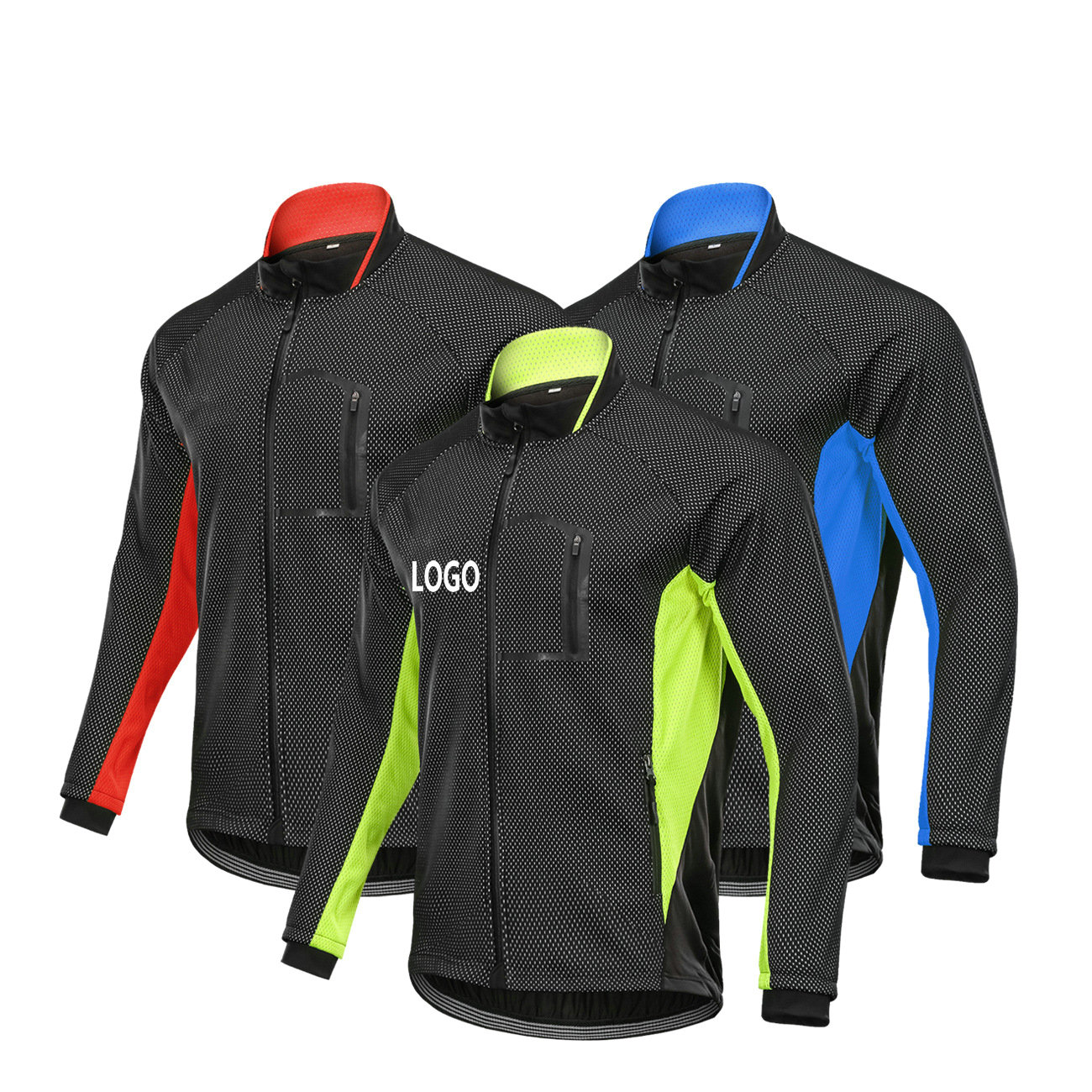 Factory Custom Winter Windpoof Men Cycling Jacket with Inner Fleece Warm Thermal Custom Bike Jacket Waterproof Cycling Jacket