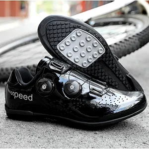 Factory Wholesale Reflective Gradient Road Bike Lockless Shoes Men Women unlocked Cycling Shoes unlocked bike shoes