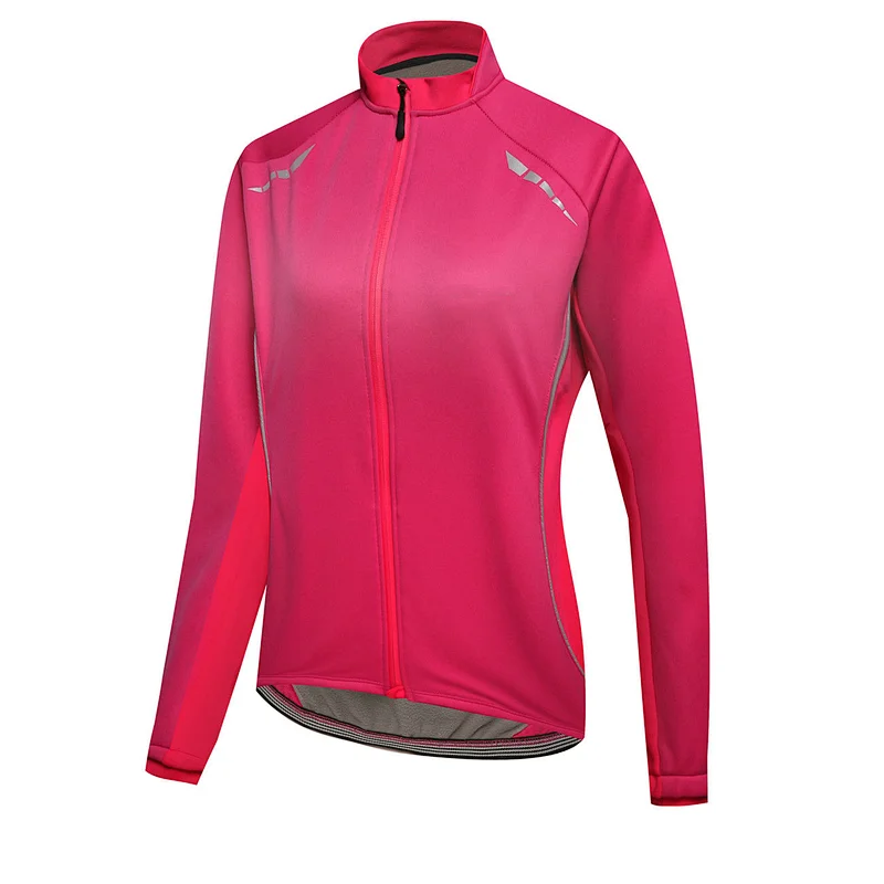 Factory Customize autumn winter fleece warm women cycling jersey waterproof warm bike jacket windproof women cycling jacket