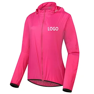 Factory customize outdoor Rainproof women cycling raincoat waterproof bike jacket perspiration windproof women cycling jacket