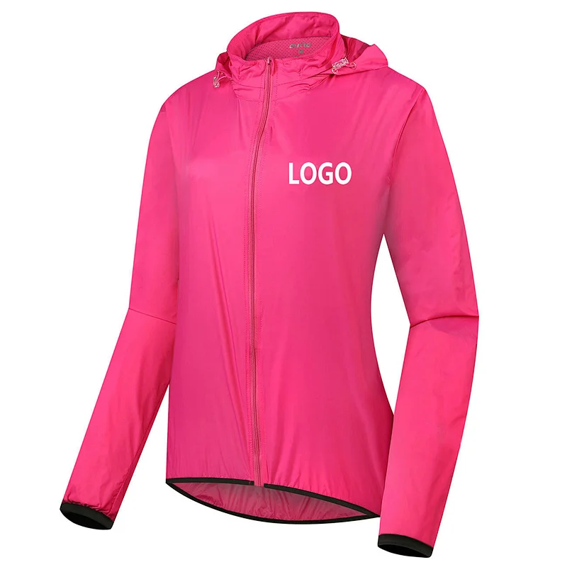 Factory customize outdoor Rainproof women cycling raincoat waterproof bike jacket perspiration windproof women cycling jacket