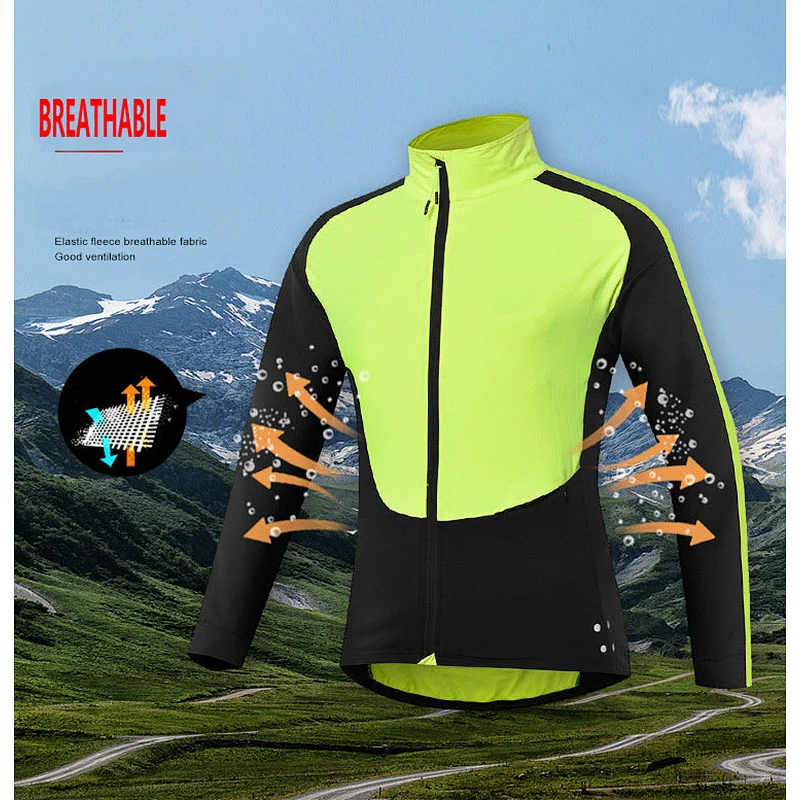 factory custom winter autumn fleece warm cycling jersey waterproof men bike jacket outdoor windproof cycling jacket customize cycling jersey