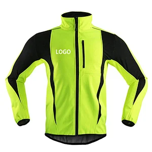 Factory Custom OEM Winter Windpoof Cycling Jacket Inner Fleece Warm UP Thermal Softshell Bike Jacket Waterproof OEM Bike Jacket