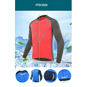 Factory Wholesale Men's Long Sleeve Cycling Jersey Customize Bike Jersey Moisture Wicking Zipper Long Sleeves MTB Bike Shirt