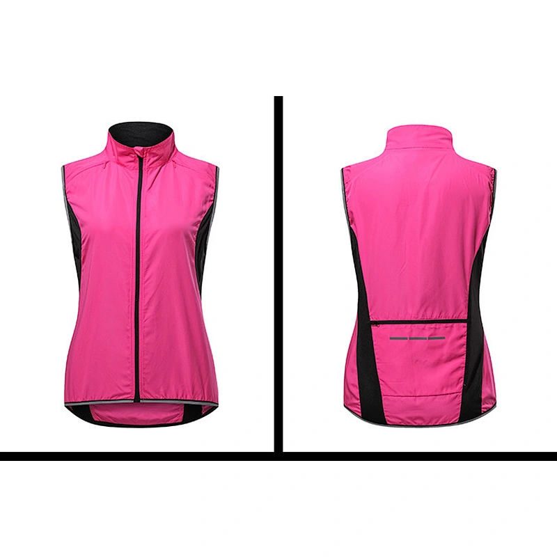 Factory wholesale women waterproof cycling vest windproof customize women cycling vest running hiking bike vest bike waistcoat