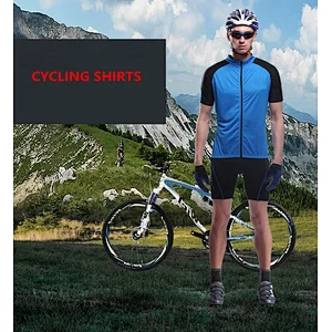 Factory Wholesale Customize Moisture Wicking Cycling Jersey Bike Shirt Short Sleeves Rear Pocket Custom Breathable Quick Dry Biking Shirt Customize Cycling Jersey