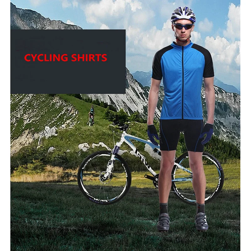 Factory Wholesale Customize Moisture Wicking Cycling Jersey Bike Shirt Short Sleeves Rear Pocket Custom Breathable Quick Dry Biking Shirt Customize Cycling Jersey