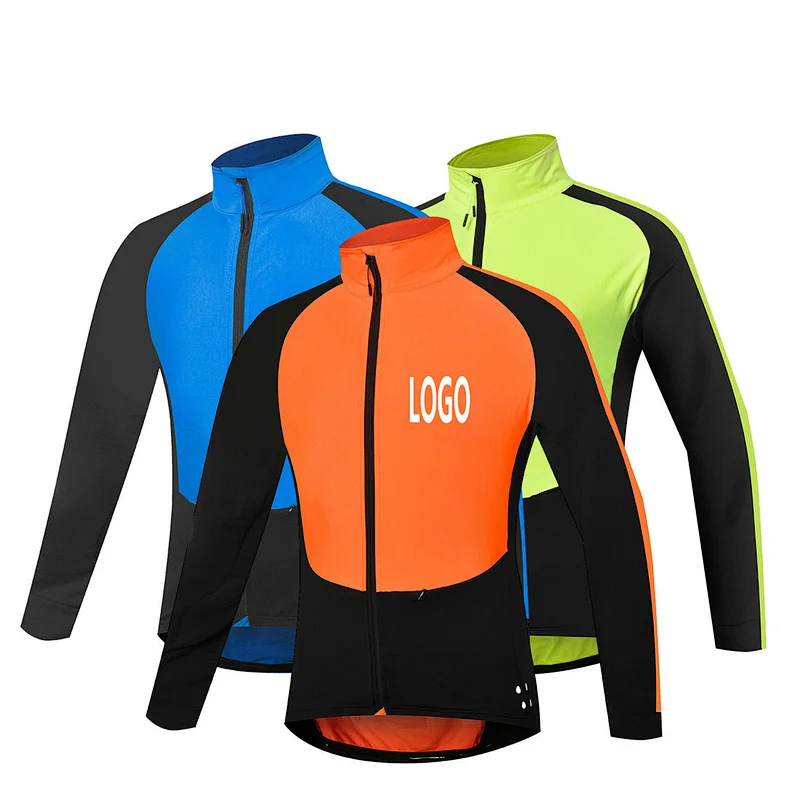 factory custom winter autumn fleece warm cycling jersey waterproof men bike jacket outdoor windproof cycling jacket customize cycling jersey