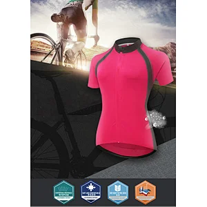 Factory Moisture Wicking Quick Dry Women Short Sleeves Cycling Jersey Bike Jersey Logo Customize Girls Cycling Shirt Bike Shirt