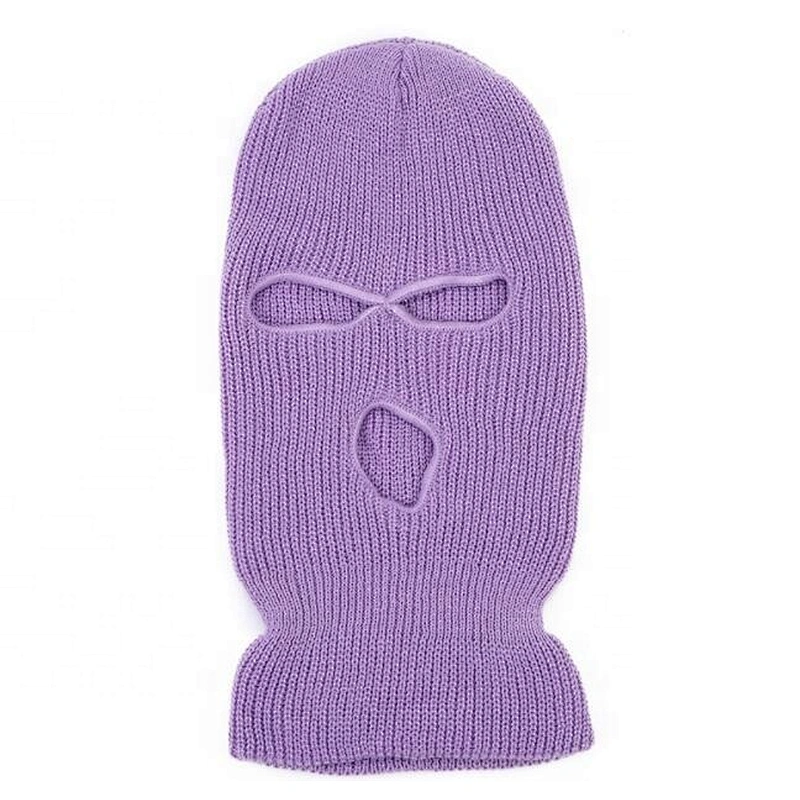 Factory Wholesale Hot Selling 3 holes Knit Winter Balaclava for Skiing Cycling Motorcycle Windproof Adult Women Men Ski Mask