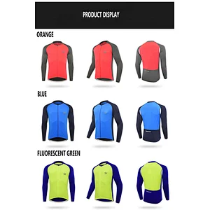 Factory Wholesale Men's Long Sleeve Cycling Jersey Customize Bike Jersey Moisture Wicking Zipper Long Sleeves MTB Bike Shirt