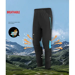 Factory Men's Thermal Windproof Cycling Pants Fleece Lined Outdoor Warm Bike Pants Winter Cold Weather Warm Casual Pants