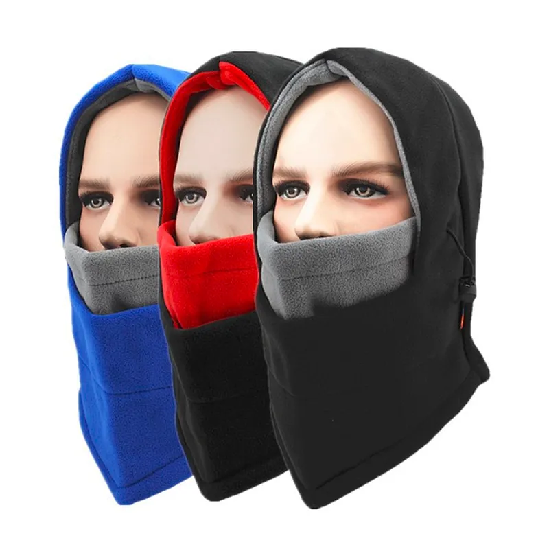 Wholesale Windproof Warm Hat Balaclava Ski Outdoor Bike Full Face Mask Neck Warmer Winter Hat Thermal Fleece Hood Winter Hood