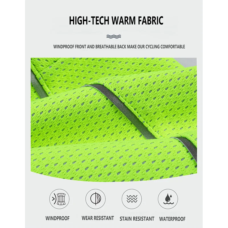 Factory Custom Winter Thermal Fleece Cycling Jacket Men Windproof Warm Cycle Wear Breathable Waterproof Bike Jacket Windbreaker