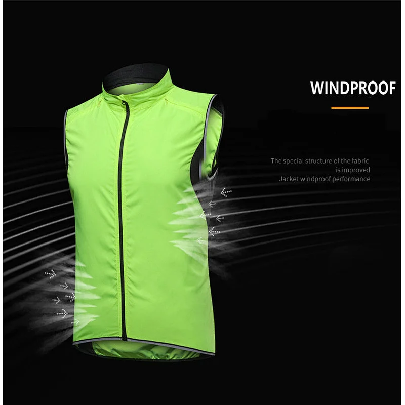 Wholesale Custom Men Lightweight Cycling Vest Windproof Waterproof Sleeveless Cycling Vest Hiking Running Golf Bike Vest