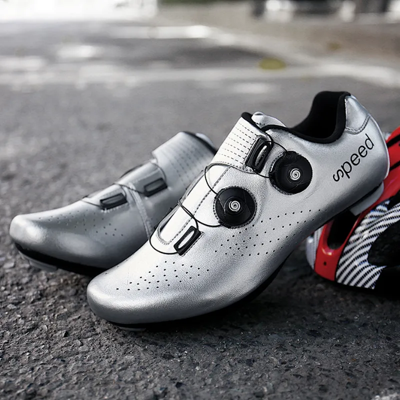 Factory Wholesale Men's Road Bike Cycling Shoes Riding Shoes with SPD for Men Lock Bike Shoes