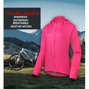 Factory customize outdoor Rainproof women cycling raincoat waterproof bike jacket perspiration windproof women cycling jacket