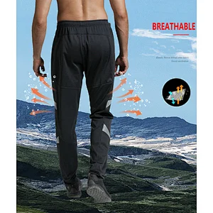 Factory Wholesale Customize Men's Cycling Pants Fleece Thermal Windproof Winter Outdoor Pants for Biking Running Hiking Winter Bike Pants