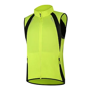 Wholesale Custom Men sleeveless waterproof Running Cycling Vest Reflective Windproof Safety Bike Vest cycling waistcoat