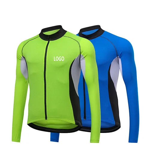 Factory Wholesale Men's Long Sleeve Cycling Jersey Customize Bike Jersey Moisture Wicking Quick Dry Bike Shirt Cycling Shirt