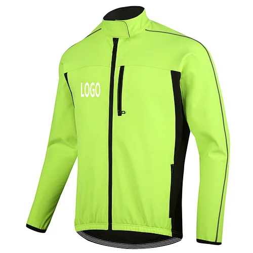 Factory waterproof winter men's cycling jersey fleece warm cold weather windproof cycling jacket customize winter bike jacket