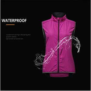 Factory wholesale women waterproof cycling vest windproof customize women cycling vest running hiking bike vest bike waistcoat