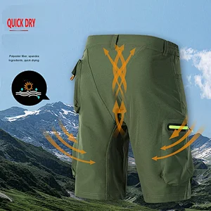 Factory wholesale mens Spring summer breathable quick dry mountain bike shorts customize MTB shorts loose size outdoor cycling shorts