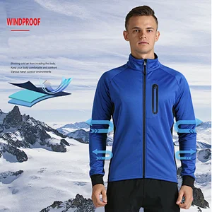 Factory wholesale waterproof winter men's cycling jacket customize bike jacket fleece warm cold weather windproof cycling coat