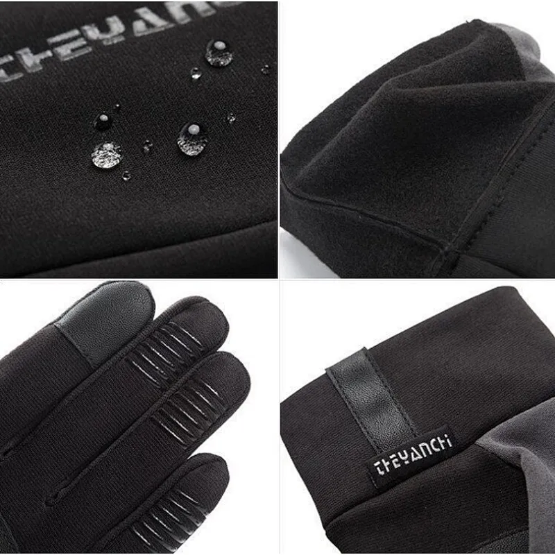 Factory wholesale winter touch screen bike gloves winter customize warm cycling gloves waterproof bike gloves