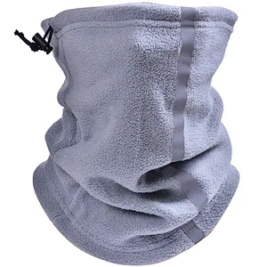 Factory Wholesale Reflective Soft Fleece Neck Gaiter Warmer Bandana for Cold Weather Winter Outdoor Cycling Neck Warmer