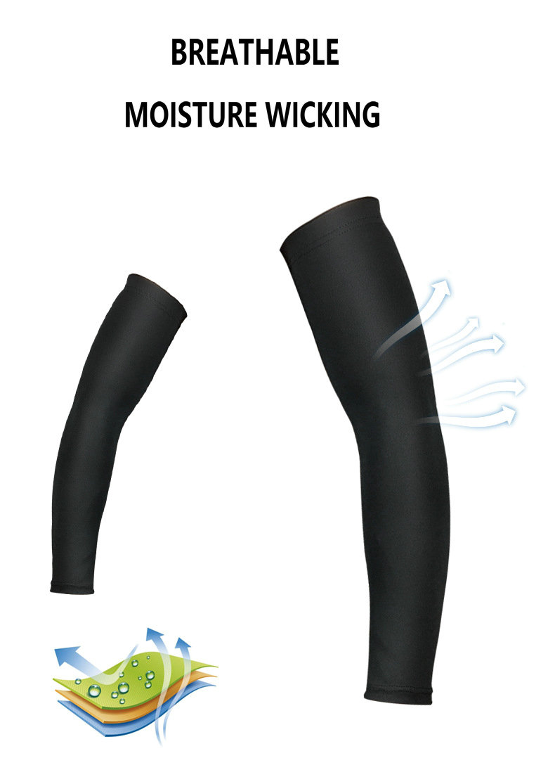 Wholesale Men Women Compression Arm Sleeves Basketball Tennis Running Cycling Arm Sleeves Fitness Bike UV Protection Arm Sleeves