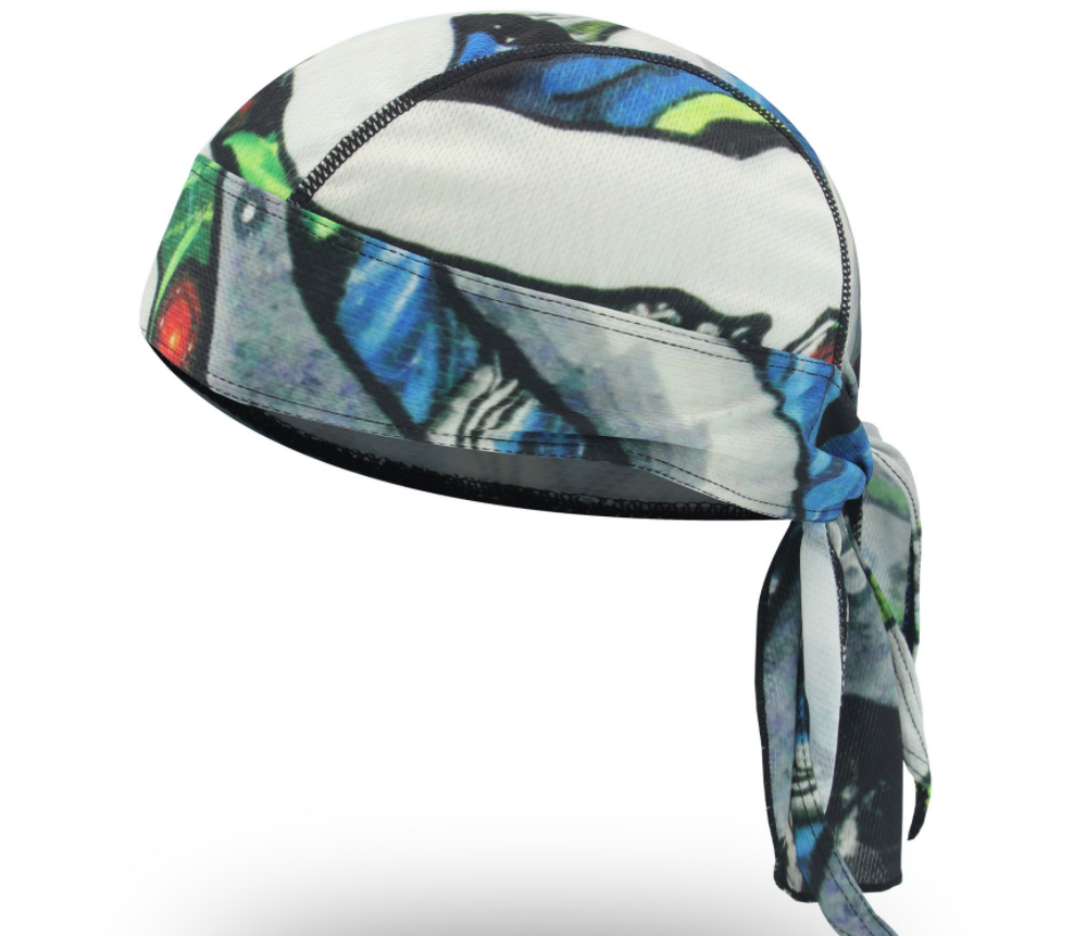 Breathable Pirate Hat Sweat wicking tie back Silky Dug cycling head wrap Quick Dry Motorcycle Cycling Beanie Cap Dew Rag